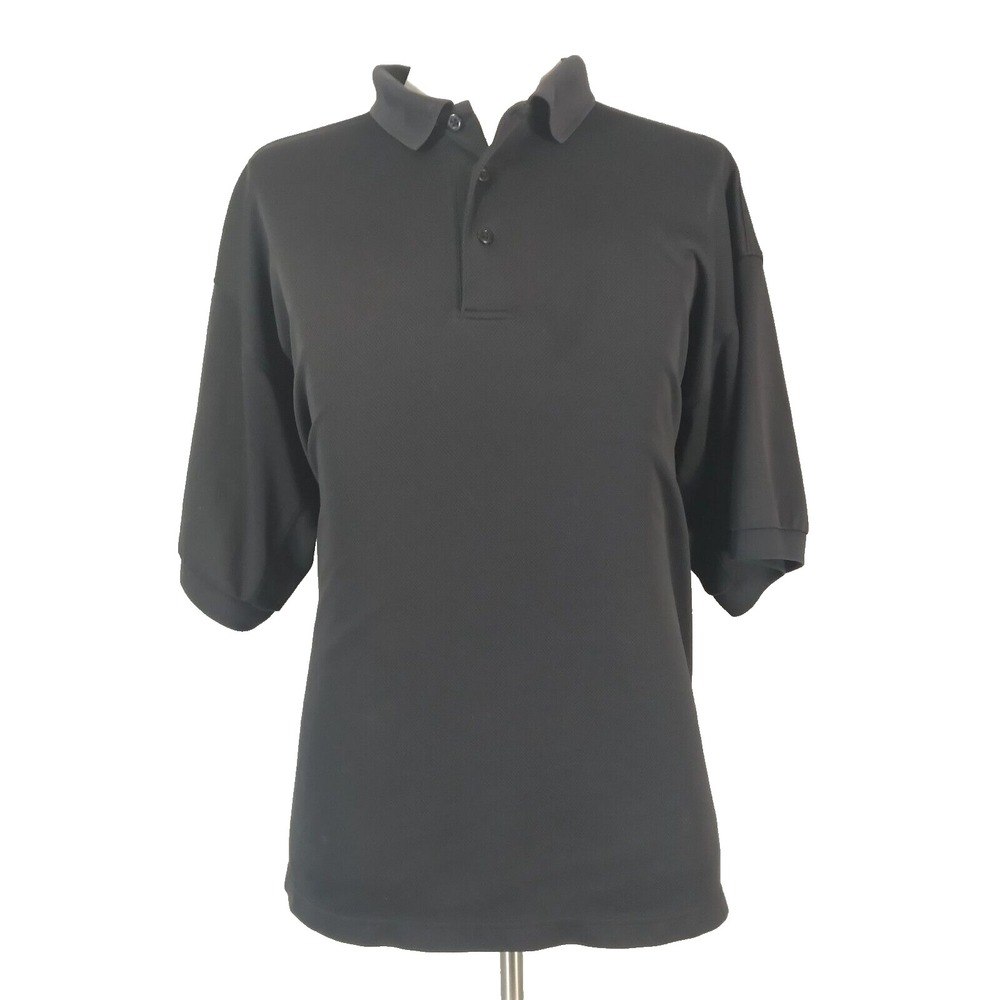 Columbia Polo Men XL Black PFG Short Sleeve Vented Outdoor Microfiber Shirt